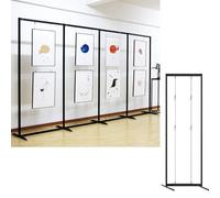 Innovz Picture Hanging Exhibition Display Stand with Stable Base, Freestanding Double-Sided Painting Show Rack for Art Gallery, Craft Fair, Booth(3pcs,120x250cm(47 1/4" x98 3/8"))