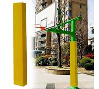 Innovz Square Basketball Pole Padding Wrap on All Sides, Custom Basketball Hoop Padding for Pole Outdoor, 4x4 6x6 8x8 In Support Post Protector Pad(Yelow,4"x4"(10x10cm) pole)