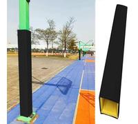 Innovz Waterproof Basketball Square Pole Padding Outdoor, All-weather UV Protection Pole Wrap Square, 4-sided Dense Foam Pole Pad for Basement Garage(Black,8"x8"(20x20cm) pole)
