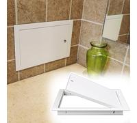 Innovz Waterproof Bath Access Panel Metal, Wall/Ceiling Access Door With Lock, White Service Shaft Door Panel, Plumbing Electricity Access Wall Hole Cover(50x50cm(19.7x19.7in))