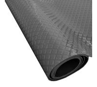 Innovz Waterproof Rubber Flooring Roll Checkerboard Plate, 1m 2m 3m 4m 5m Rubber Floor Mats with Non-slip Bottom, Garage Warehouse Workshop Parking Shed(Gray,0.6 x 5.4m/2 x 17.7ft)