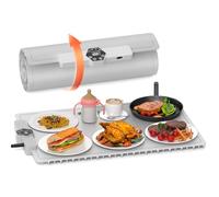 INNOWARMER Food Warming Mat,Rollable & Portable Electric Warming Tray,Electric Food Warmer with 5 Temperature,Timer Function and Safety Lock,Silicone Food Warmer for Parties,Gatherings,Buffet (Grey)