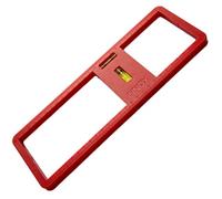 Innox Electrical Socket Back Box Cutting Template - with Vertical and Horizontal Spirit Levels I Electricians Tools I Double Plug Sockets I Double Socket Back Box I Spirit Level (Red)