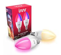 Innr Smart Bulb E14, Warm to Cool White, Works with Hue* and Zigbee Hubs | LED Candle, 2700K, 520 lumen, Dimmable, 2-pack