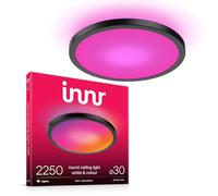 Innr Smart Ceiling Light 30cm, White & Colour, for Hue* and Zigbee Hubs | Premium RGBW LED lighting for living, kitchen, bedroom, 16 million colours, 2250 lumen, dimmable, black