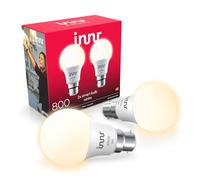Innr Zigbee B22 Smart Bulb, Works with Hue* and Alexa (Bridge Required), Warm White, B22 LED Bayonet Bulb, 806 Lumen, Dimmable, 2-Pack