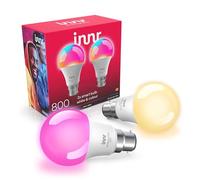Innr Zigbee B22 Smart Bulb, Works with Hue* and Alexa (Bridge Required), White & Colour, 16 Million Colours, B22 LED Bayonet Bulb, Dimmable, 880 Lumen, 2-Pack