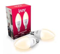 Innr Zigbee E14 Smart Bulb, Works with Hue* and Alexa (Bridge Required), Warm White, LED Candle, Dimmable, 470 Lumen, 2-Pack