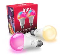 Innr Zigbee E27 Smart Bulb, Works with Hue*, Alexa, SmartThings (Bridge Required), LED Light Bulbs White & Colour, 16 Million Colours, 50% More Brightness, Screw Bulb, Dimmable, 1210 Lumen - 2 Pack