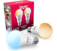Innr Zigbee E27 Smart Bulb, Works with Hue* and Alexa (Bridge Required), Warm White to Cool White, E27 Screw Bulb, LED Light Bulbs, Dimmable, 1190 Lumen, 2-Pack