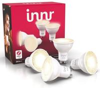 Innr Zigbee GU10 Smart Bulb, Works with Hue*, Amazon Echo 4th Gen., Alexa (Bridge Required), Warm White LED Light Bulbs (2700K), Dimmable, 380 Lumen, 4 Pieces