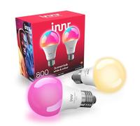 Innr Zigbee Smart Bulb, Works with Hue* and Alexa (Bridge Required), White & Colour, 16 Million Colours, E27 LED Screw Bulb, Dimmable, 880 Lumen, 2-Pack