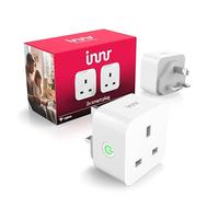 Innr Zigbee Smart Plug, Works with Hue*, Energy Monitoring, 2-Pack | Zigbee Repeater | Home Assistant, Homey & SmartThings | Resettable Overload Protection | Calibrated Power Monitoring
