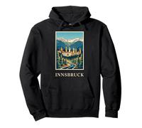 Innsbruck Town Austria Alpine Mountain Travel Art Pullover Hoodie