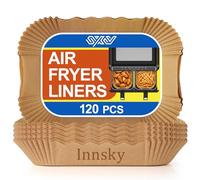 Innsky Air Fryer Liners Disposable Parchment Dual Zone 20.5x14cm 120pcs