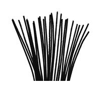 INNSPIRO Black chenille pipe cleaner 4mmx30cm. 50u., ideal for crafts with children, decorations and creative activities