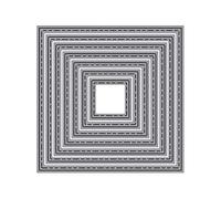 INNSPIRO MISSKUTY Set of 7 Square Zag Fine Dies 7.4 x 7.3 cm.