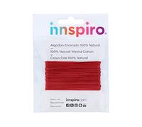 INNSPIRO Red Fine Waxed Cotton Cord, 0.5 mm, 5 m.