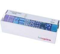 INNSPIRO Set of 10 Masking Tape Washi Ultramarine Series