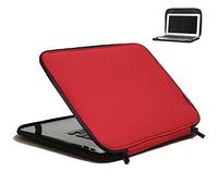Inntzone Laptop Sleeve 13.3 Inch Foldable Slim Case Lightweight Bag Notebook Computer Carrying Flip Cover (Red)