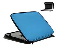 Inntzone Laptop Sleeve 15.6 Inch Foldable Slim Case Lightweight Bag Notebook Computer Carrying Flip Cover (Blue)