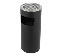 innytund Dustbin Outdoor Indoor Litter Bin Floor Standing Ashtray 15L Stainless Steel Smoking Dust Rubbish with Ashtray Removable Inner Bucket Rubbish Bin for Garden Backyard Office Restaurant