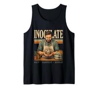 Inoculate Mushroom Grower Wait Harvest Repeat Tank Top
