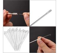 Inoculation Loop with 50 Nichrome Wire Rings for Laboratory Microbiology, Mycology & Agar Plate Culture - Stainless Steel Handle, Lightweight