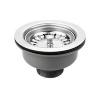 inodiref Ø 114 mm Stainless Steel Kitchen Sink Basket Strainer Plug Waste Kitchen Sink Accessories Thickened Design, High Temperature Resistance, 1½" Fit for Sink Hole Size 83-90 mm