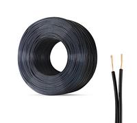 inodiref 10 Meter 2 Core Electrical Wire,24AGW Flexible Electrical Cable | PVC Electrical Wire 2 Core Cable,Black cable, Copper Extension Wire Cables, Diameter 3.6mm,for Installing Low-Power Appliance