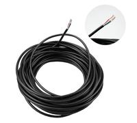 Inodiref 10 Meter 28AGW Electrical Wire - 3MM Round Outer Diameter, 4 Core Black Flex Cable for Connecting Lighting or Signal Warning Systems