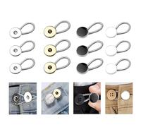 inodiref 12 Pieces Collar Extenders, Metal Shirt Collar Cuff Extenders, Elastic Button Extender, Neck Extender, Small, Exquisite, Elegant, for Expansion of Shirt Dress Coat, 4 Colors