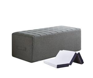 Inofia Folding Mattress Cover, Foldable Mattress Storage Bag, Sofa Bed Cover,Durable Carry Case Fits for 15cm Single Tri Folding Mattress,Washable（Mattress Not Included）