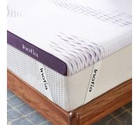 Inofia Gel Memory Foam Mattress Topper King, 8CM GELEX Bed Topper with Washable Cover, Pressure Relief | Sleep Cooler, 2 Layer Foam for Rest Easy, 100-Night Home Trail (150x200x8cm)