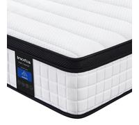Inofia King Size Mattress, 10.6 Inch Hybrid Mattress with Aeroshield Memory Foam and NexusArc Pocket Sprung,Cozy and Breathable Fabric,The Elegant