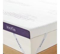 Inofia Sleep Gel Memory Foam Mattress Topper Double, 10CM GELEX Bed Topper with Washable Cover, Pressure Relief | Sleep Cooler, 2 Layer Foam for Rest Easy, 100-Night Home Trail (135x190)