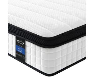 Inofia Small Double Mattress, 10.6 Inch Hybrid Mattress with Aeroshield Memory Foam and NexusArc Pocket Sprung,Cozy and Breathable Fabric,The Elegant Collection,Small Double(120×190×27cm)
