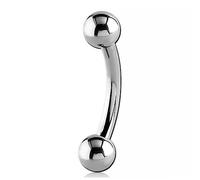 Inoki - Micro Barbell Curved Titanium with Balls - Wire thickness 1.2mm, Inner length 6mm, Ball 3mm