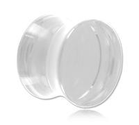Inoki - Plain acrylic ear plug - Diameter 8 mm - Clear