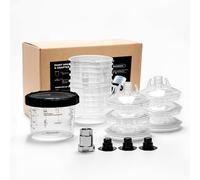 InoKraft Disposable Paint Spray Gun Cup, Mini 6 Ounce (180ml) Kit with 6 Cups and Lids, 1 Hard Cup with Retainer Ring, 3 Plugs, Paint System for HVLP LVLP Spray Gun with Adapter for Beginner