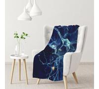 InOmak 3D Brain Cell Neuron Neurology,Soft Blanket Warm Anti-Pilling Flannel Plush Throw Blanket 76 X 102 cm