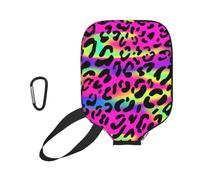 InOmak Abstract Neon Bright Geometric Pattern, Sport Pickleball Paddle Cover, Pickleball Paddle Case Fits Most Standard Paddle Shapes and Sizes