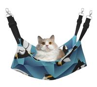 InOmak Abstract Polygon Penguin,Cat Hanging Hammock Soft Double Sided Hanging Bed for Small Dogs Pet,M