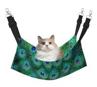 InOmak Adorable Green Peacock,Cat Hanging Hammock Soft Double Sided Hanging Bed for Small Dogs Pet,M