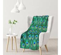InOmak Adorable Green Peacock,Soft Blanket Warm Anti-Pilling Flannel Plush Throw Blanket 76 X 102 cm