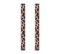 InOmak African Giraffe Patten Design, 2Pcs Refrigerator Door Handle Covers for Microwave Dishwasher Oven