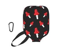 InOmak Amanita Mushroom Pattern, Sport Pickleball Paddle Cover, Pickleball Paddle Case Fits Most Standard Paddle Shapes and Sizes