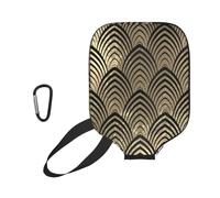 InOmak Art Deco Black, Sport Pickleball Paddle Cover, Pickleball Paddle Case Fits Most Standard Paddle Shapes and Sizes