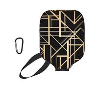 InOmak Art Deco Style Geometric Pattern Two Side, Sport Pickleball Paddle Cover, Pickleball Paddle Case Fits Most Standard Paddle Shapes and Sizes