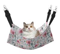 InOmak Australian Flora Watercolor Eucalyptus And Blush Flowers,Cat Hanging Hammock Soft Double Sided Hanging Bed for Small Dogs Pet,L
